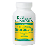 Children's multi-vitamins bottle with white cap