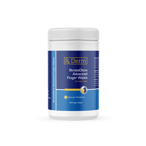 Container of R-Derm StrataClens Advanced Finger Wipes 