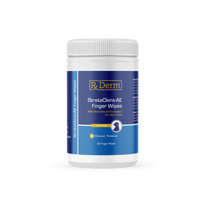 Container of R-Derm StrataCleans-AE Finger Wipes