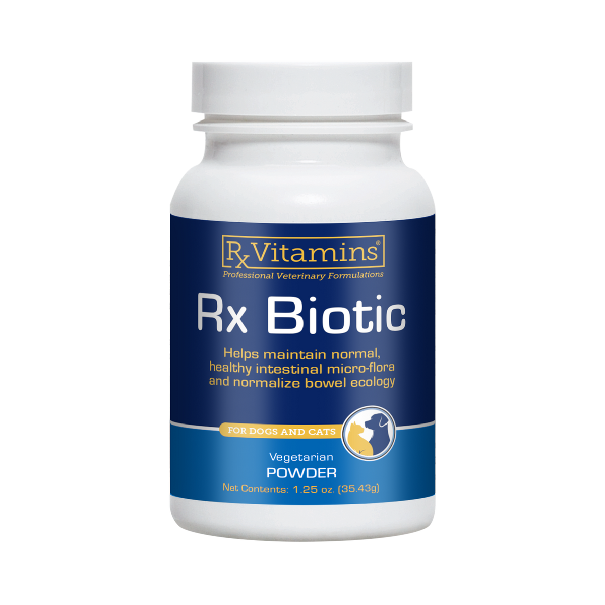 Rx Biotic 1.25 oz - 4 Strain Vet Probiotic Powder + Prebiotics for