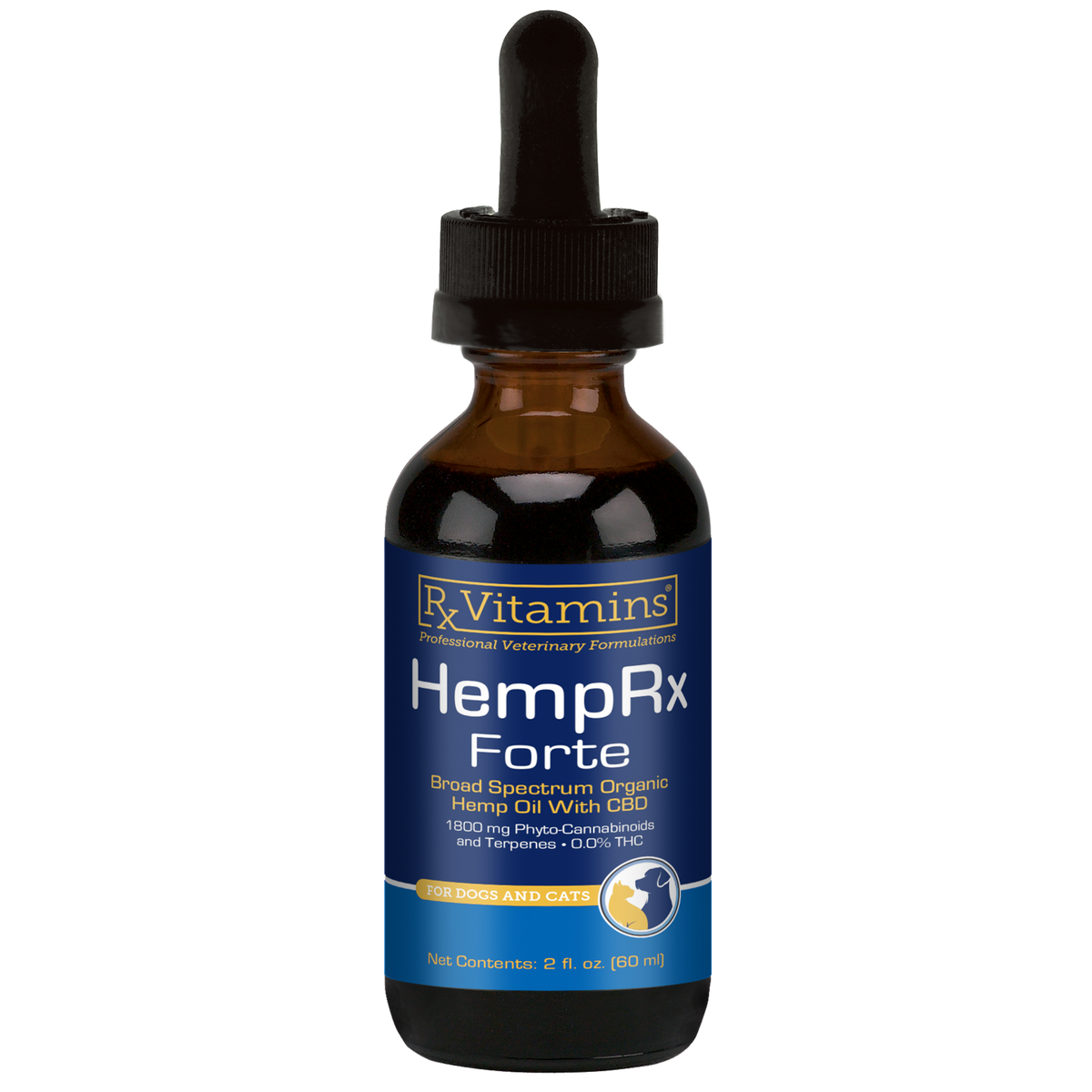HempRx Forte 1800mg CBD Oil for Dogs & Cats - High-Potency